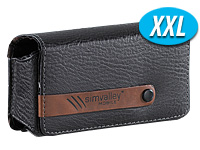 simvalley MOBILE Universal XXL-Tasche aus hochwertigem Leder-Imitat