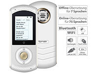 simvalley MOBILE Mobiler Echtzeit-Sprachübersetzer, 75 Sprachen, 4G/LTE, WLAN, weiß; Notruf-Handys Notruf-Handys Notruf-Handys Notruf-Handys 