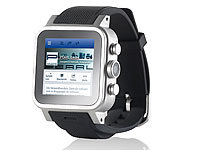 simvalley MOBILE 1.5"-Smartwatch AW-421.RX Android/BT/WiFi, Alu (Versandrückläufer)