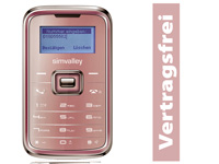 simvalley MOBILE Mini-Handy RX-180 "Pico INOX PINK V.4" VERTRAGSFREI