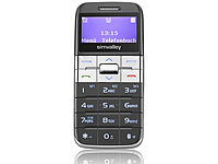 simvalley MOBILE Designer-Komfort-Handy "Easy-5" Silber; Dual-SIM-Outdoor-Handys 