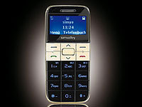 simvalley MOBILE Komfort-Mobiltelefon "Easy-5" gold (refurbished); Dual-SIM-Outdoor-Handys 